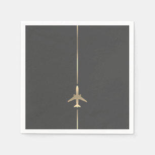 Serviette En Papier Naples minimalistes d'aviation