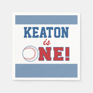 Serviette En Papier Naples personnalisées de base-ball premier anniver