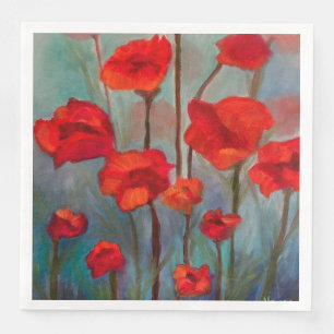 Serviette En Papier Naples Red Poppy