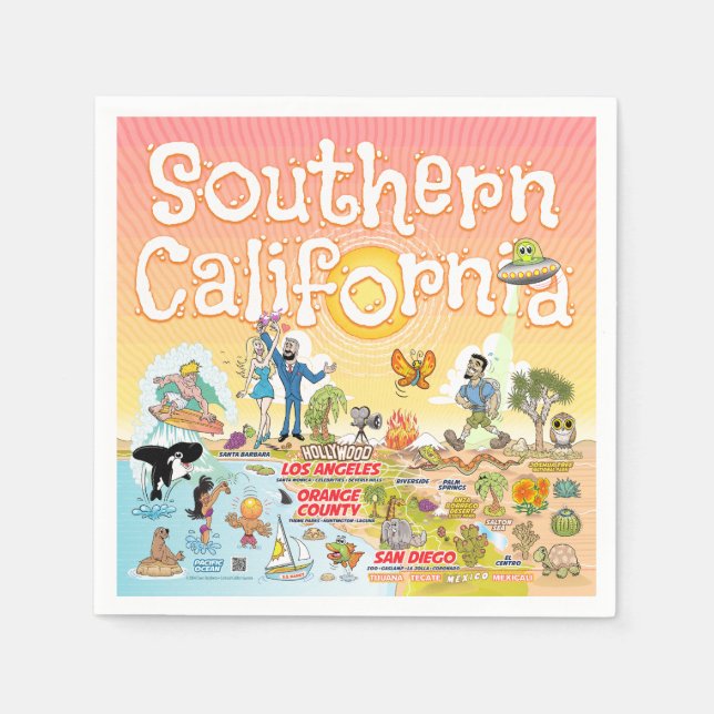 Serviette En Papier Naples Southern Cal (Devant)
