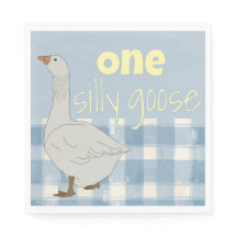 Napoléon bleu et blanc Plaid One Silly Goose