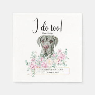 Serviette En Papier Napolitain Mastiff Chien Mariage Cocktail Napkins