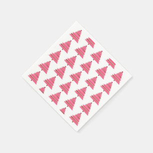 Serviette En Papier Nappe d'Arbre de Noël Rose