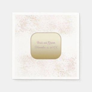 Serviette En Papier Nappe de mariage brillant et or élégant