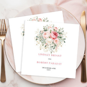 Serviette En Papier Nappes de mariage minimalistes en rose poudré avec