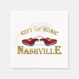 Serviette En Papier Nashville. City of music