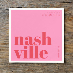 Serviette En Papier Nashville Tennessee typographie fête Napkin en pap