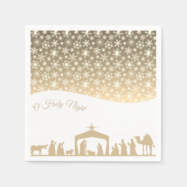 Serviette En Papier Nativité (Devant)