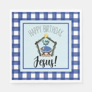 Serviette En Papier Nativité aquarelle Joyeux anniversaire Jésus