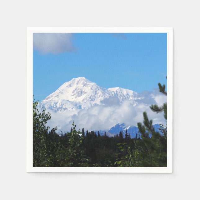Serviette En Papier Nature Alaska Denali Paysage photo (Devant)