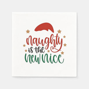 Serviette En Papier Naughty est le New Nice Funny Christmas Père Noël