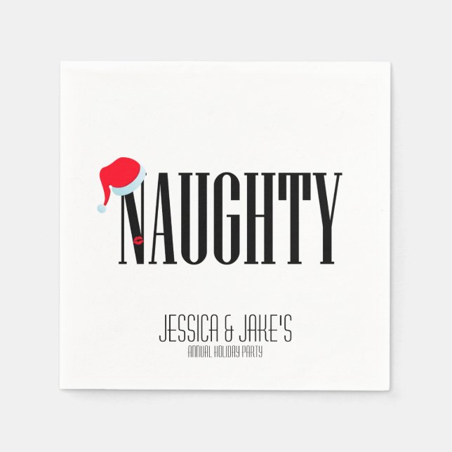 Serviette En Papier Naughty et Nice Holiday (Devant)