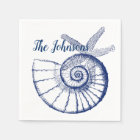 Nautilus Coquille et Starfish Marine Life Personna