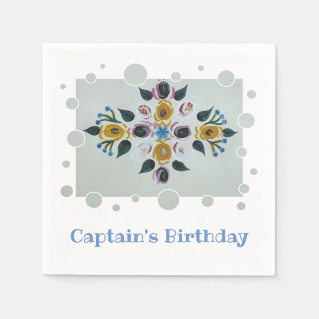 SERVIETTE EN PAPIER NAVIRES (Devant)