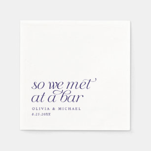 Serviette En Papier Navy Blue So We Meeting at a Bar Modern Simple Mar