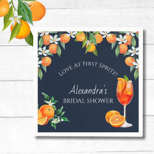 Serviette En Papier Navy Citrus Amour au Premier Spritz Baby Shower