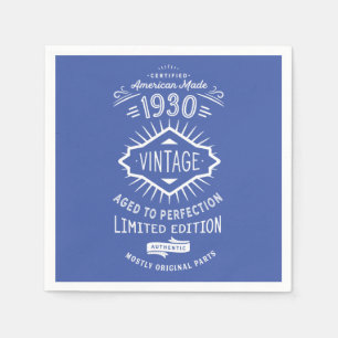 Serviette En Papier Né en 1930 90e anniversaire en 2020