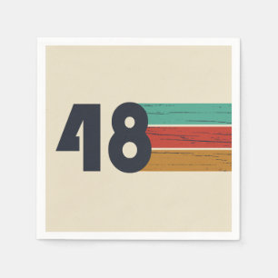 Serviette En Papier Né en 1948 fête d'anniversaire vintage