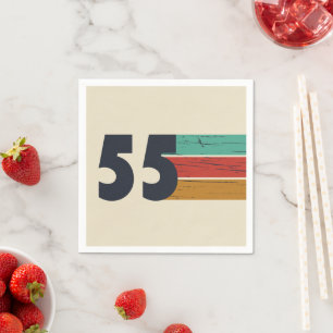 Serviette En Papier Né en 1955 vintage 70e anniversaire cadeau