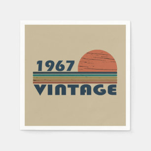 Serviette En Papier Né en 1967 cadeau d'anniversaire vintage