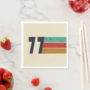 Serviette En Papier Né en 1977 anniversaire vintage