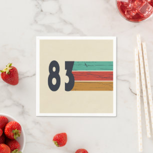 Serviette En Papier Né en 1983 anniversaire vintage