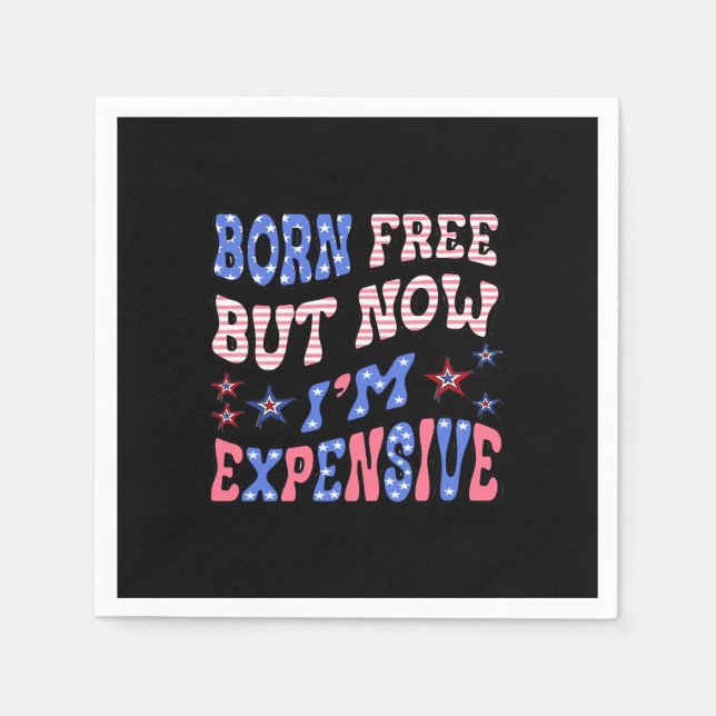 Serviette En Papier Né libre mais maintenant je suis cher Sloth (Devant)