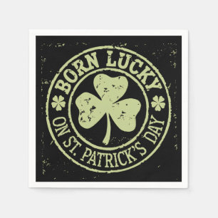 Serviette En Papier Né Lucky sur St Patrick's Day Irlandais Anniversai