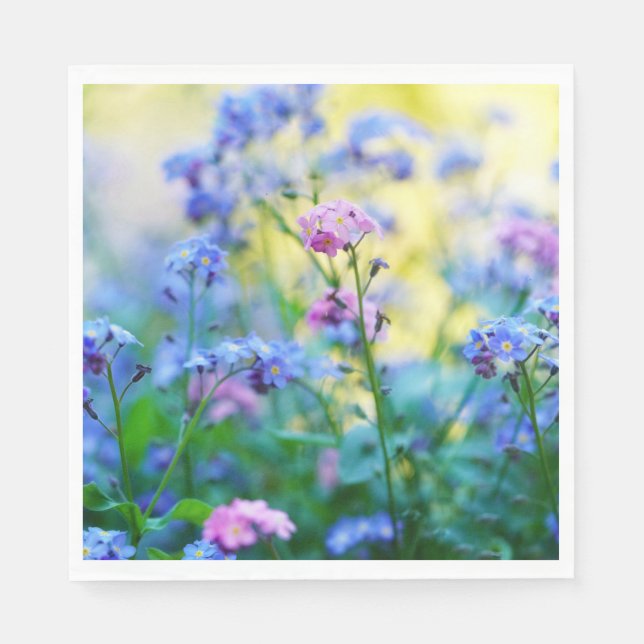 Serviette En Papier Ne pas oublier les fleurs (Devant)