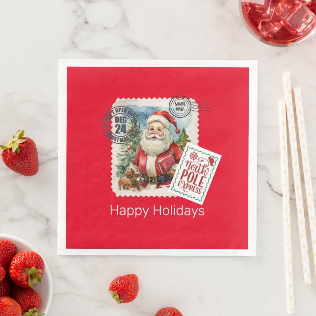 Serviette En Papier Ne pas ouvrir jusqu'à Noël Papier (En situation)