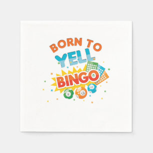 Serviette En Papier Né Pour Joueur De Bingo Lucky Jeu Jeu Jeu Cadeau