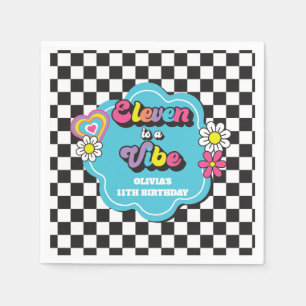 Serviette En Papier Neon 90s Rétro Eleven est une ambiance 11e Anniver