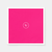 Néon couleur unie rose monogramme moderne tendance