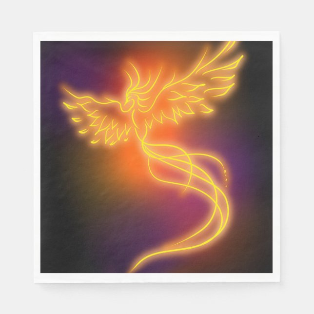 Serviette En Papier Neon Phoenix (Devant)