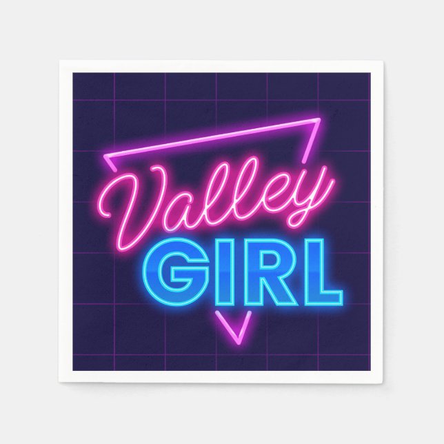 Serviette En Papier Neon Valley Girl (Devant)