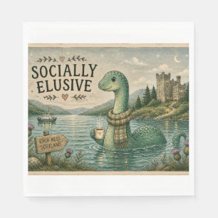 Serviette En Papier Nessie Cryptide Confortable Élusive Socialement Lo