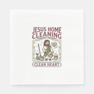 Serviette En Papier Nettoyage Maison Jésus Cœur Propre Nettoyage Maiso