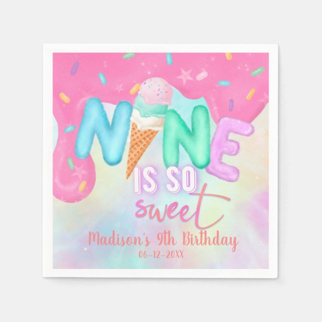 Serviette En Papier neuf est si doux Pink Frosting Napkins (Devant)