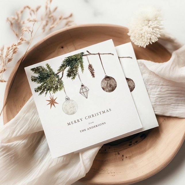 Serviette En Papier Neutral Ornaments Christmas Party (Créateur téléchargé)