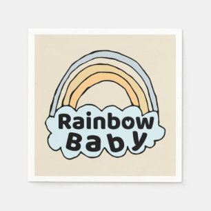 Serviette En Papier Neutre arc-en-ciel Baby Birth Blessing Birth Mirac
