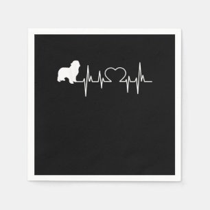 Serviette En Papier Newfie Heartbeat Newfoundland Cute Newfie