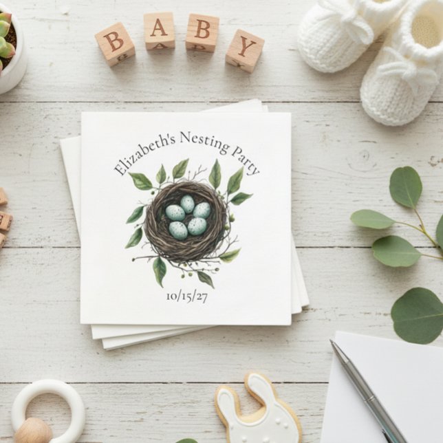 Serviette En Papier Nid d'oiseau de la fête de nidification des bébés (Créateur téléchargé)
