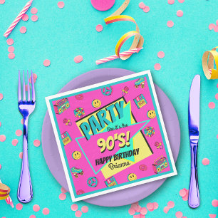 Serviette En Papier N'IMPORTE QUEL ÂGE 90's rétro serviettes personnal