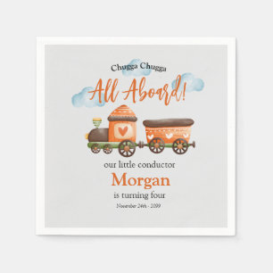 Serviette En Papier N'importe quel âge Anniversaire Joli train Waterco