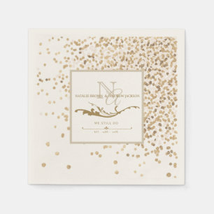 Serviette En Papier N'IMPORTE QUEL Anniversaire Monogram Napkin