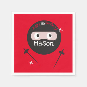 Serviette En Papier Ninja Martial Arts Karate Boys Anniversaire