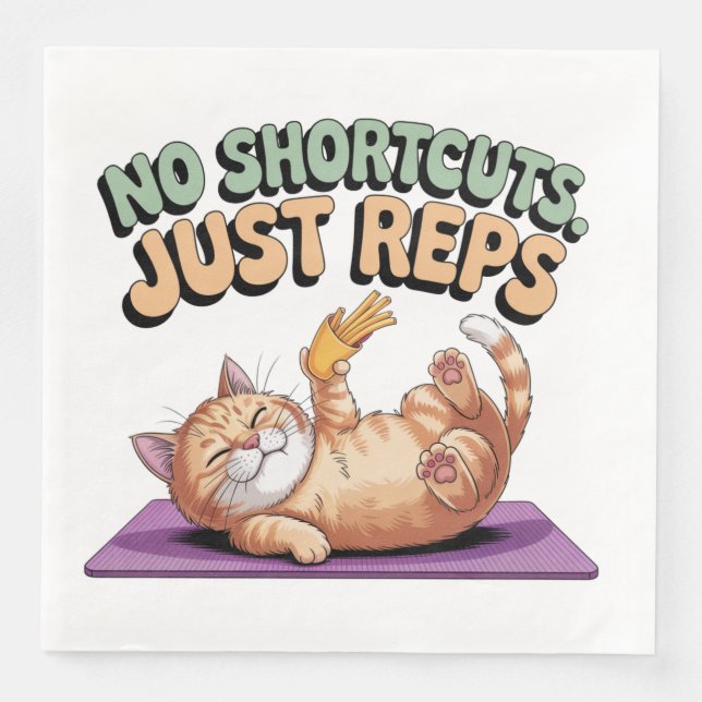 Serviette En Papier No Shortcuts. Just Reps (Devant)