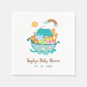 Serviette En Papier Noahs Ark Baby shower Baptême 1er Anniversaire ser