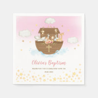 Noah's Ark Cute Animaux Fille Baptême Christening
