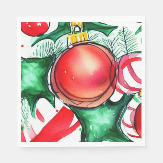 Serviette En Papier Noël (Devant)